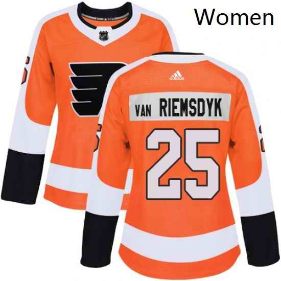 Womens Adidas Philadelphia Flyers 25 James Van Riemsdyk Premier Orange Home NHL Jersey